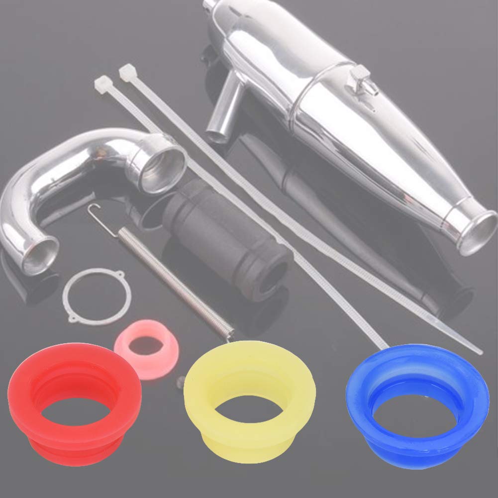 3pcs Gesto per tubi per tubi di scarico del motore Gesto di silicone per HSP 1/8 RC Nitro Car
