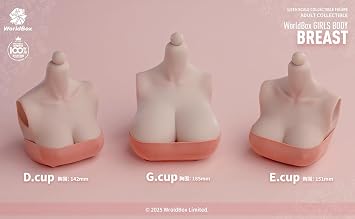 Tbmodel Worldbox 1/6 Figure Female G Bust Chest Replacement Parts Cosplay Action Figure G Carp (Tan Color)