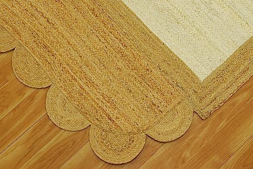 Tapis de salon résistant pour zone passante rectangulaire beige - 7
