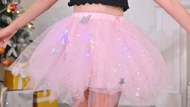 REETAN Patrick's Day LED Tutu Skirt Light Up Dance Costume