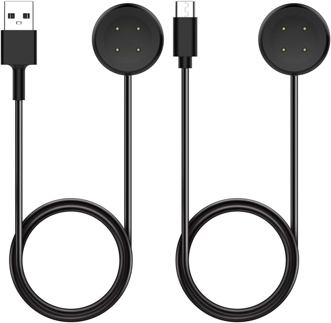 USB-A/C Charger for Google Pixel Watch 2 & 3 Smartwatch (Black) | Replacement Charging Cable Cord for Smart Watch Google Pixel 2/3 Smart Watch (3.3ft/1m)