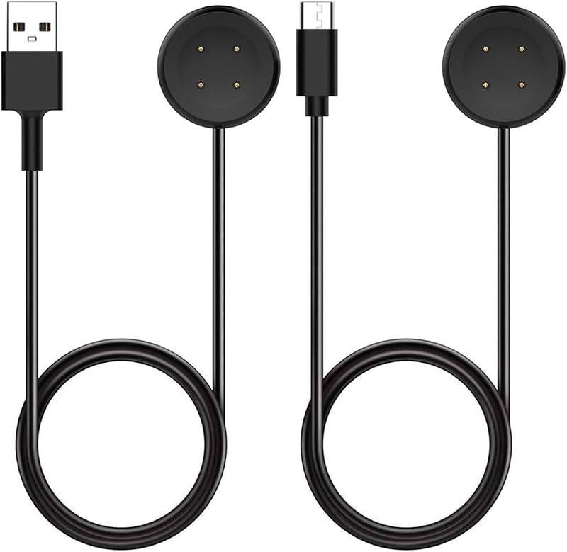 USB-A/C Charger for Google Pixel Watch 2 & 3 Smartwatch (Black) | Replacement Charging Cable Cord for Smart Watch Google Pixel 2/3 Smart Watch (3.3ft/1m)
