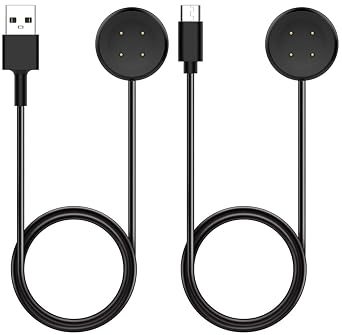شاحن لساعة Google Pixel Watch 2 & 3، سلك كابل شحن USB-A/C بديل للساعة الذكية بطول 3.3 قدم/1 متر أسود