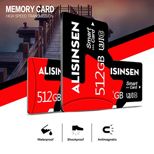 Micro Sd Card 512Gb Micro Sd Memory Card 512Gb Tf Card Class 10 Memory Card High Speed With Sd Adapter For Dash Cams&Action Camera,Surveillance&Security Cams,Android Smartphone #TOP2