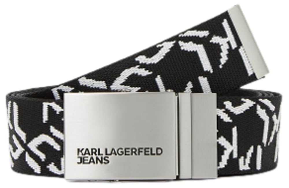 KARL LAGERFELD JEANS Homme Cotton Webbing Mono Belt KLJ Standard/Monogramme One size