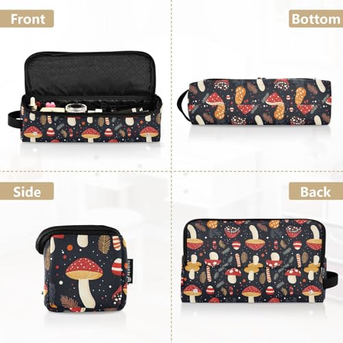 Bolsa de viaje para herramientas de cabello Mushrooms and Candies Marble, resistente al calor, organizador portátil para planchas, rizadores y accesorios de cuidado capilar miniatura 5