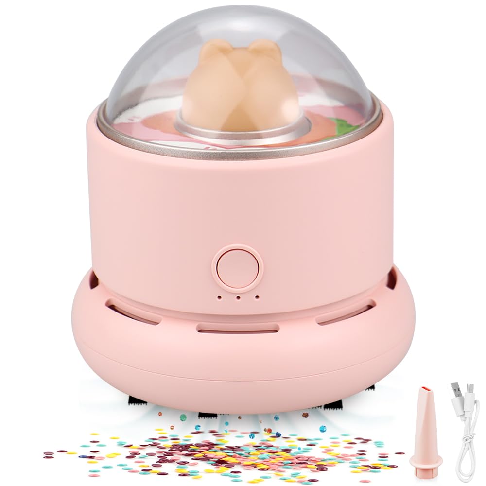 BLOCE Diamond Tools, Diamond Accessories for Diamonds, Desk Vacuum Cleaner Mini, Hand-Held Vacuum Cleaner for Painting Lover (Pink Rabbit)