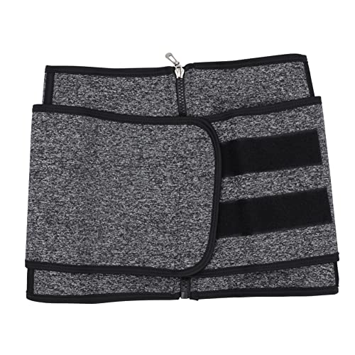 PACKOVE Zipper Corset Waist Trainer Sturdy Workout Belt for Exercise Practical Sweat Reduction for Jogging Running Comfortable Easy to Clean Grey