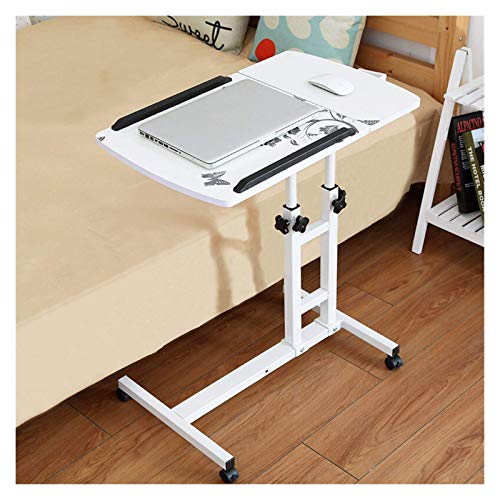 Preisvergleich Produktbild NBVCX Verstellbarer Tisch für Maschinenteile Klappbarer Computer-Laptop-Tisch Verstellbarer tragbarer Schreibtischständer für das Bett kann angehoben Werden Stehpult (Farbe: Weiß)