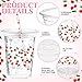 Funnymoom 50 Sets Cherry Disposable Plastic Cups Bulk with Lids Straws 16 oz Red Cherry Clear Plastic Cups Flower Cold Beverage Drinking Container for baby shower Birthday Daily Holiday Party Supplies