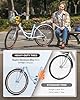 Viribus Womens Bike, 7 Speed Beach Cruiser Bike for Women, 26 inch Bicycle with Ratten Basket and Rack, Step Through City Commuting Vintage Bicycle for Female Ladies Seniors, Light Blue 330 lb. #3