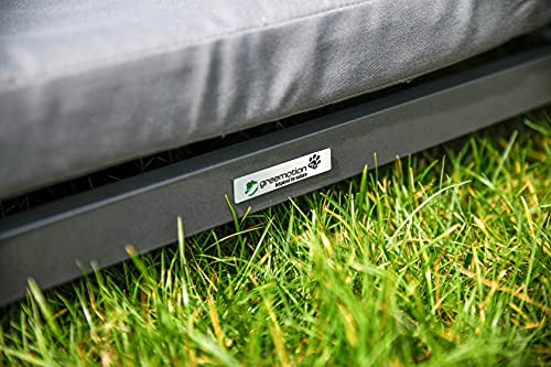 greemotion PET Hundebett mit Dach aus Aluminium und 100% Polyester, 63 x 65 x 65 cm Hundeliege grau