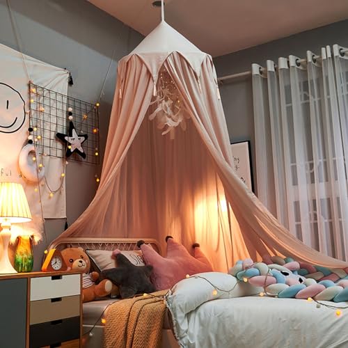 Ciel de lit de style pompon Odot avec grand dôme suspendu de 65cm - 2