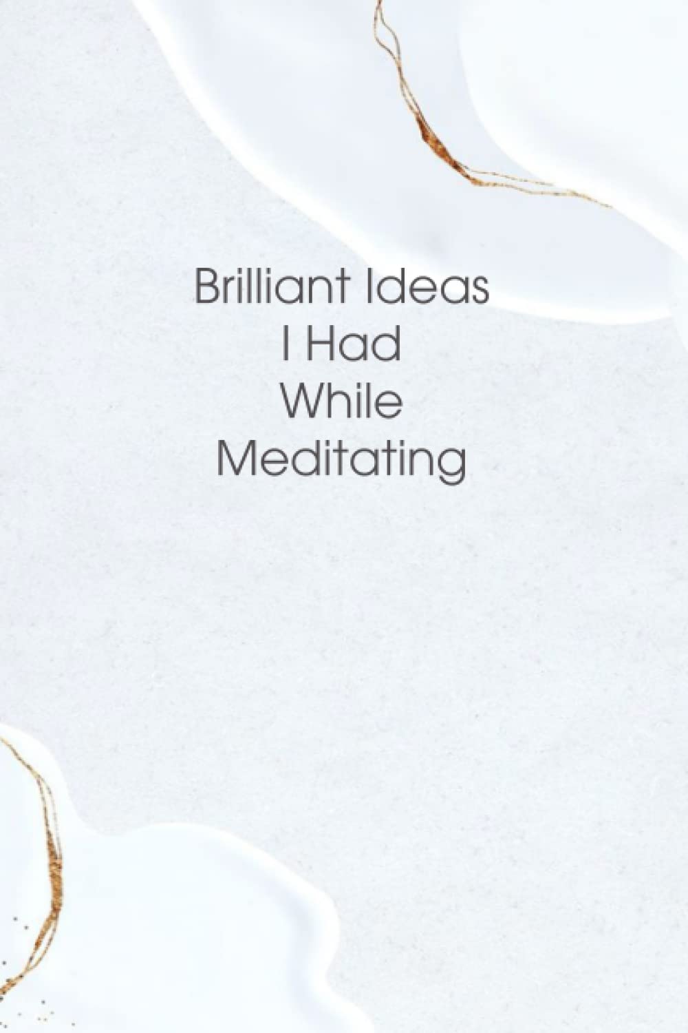 Brilliant Ideas I Had While Meditating: Funny Notebook for the Office, Employee Appreciation Gifts Notebook, 110 Pages, 6x9 Inches.
