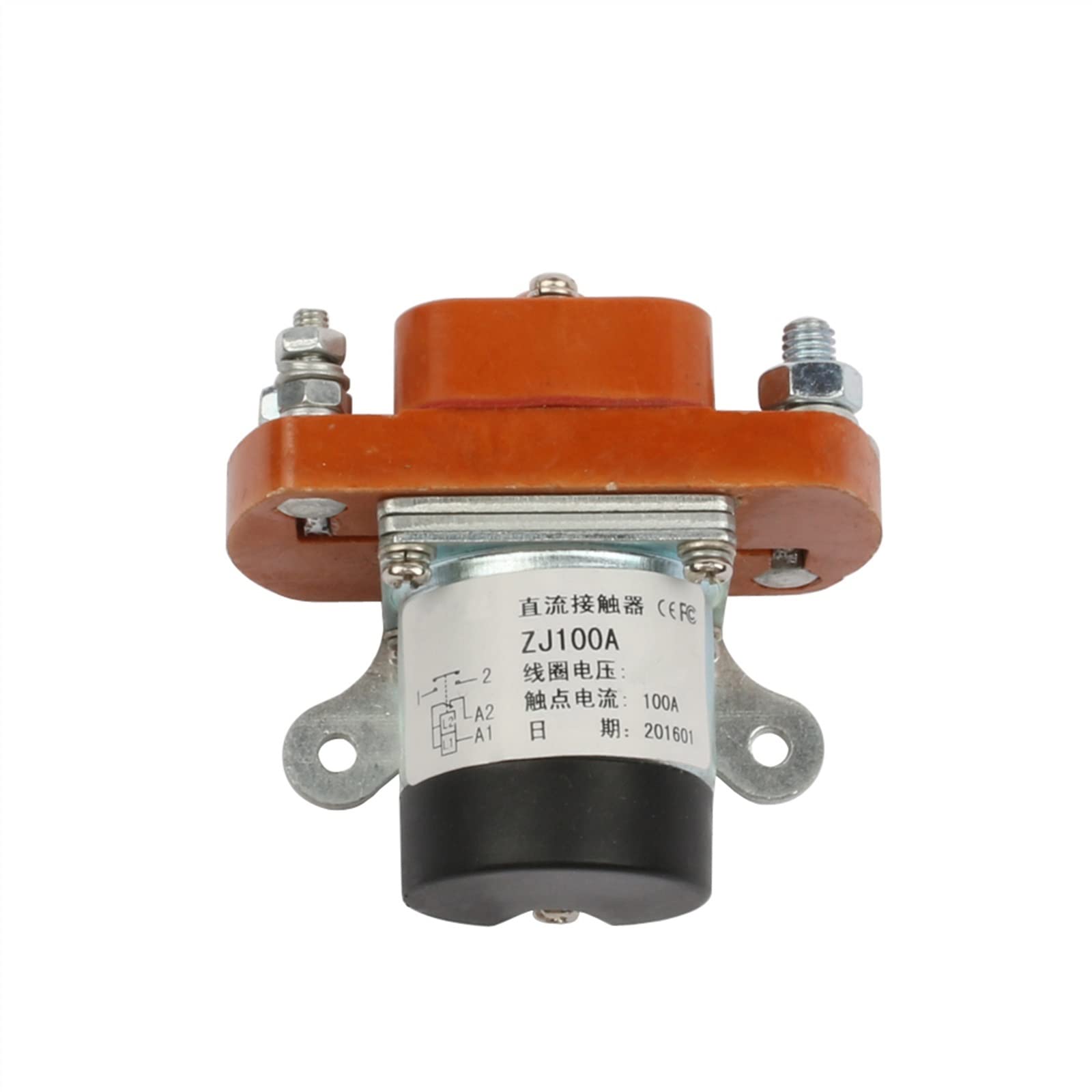 Contacteur CC 12V 100A BAWHO ZJ100A normalement ouvert pour treuil de voiture et chariot