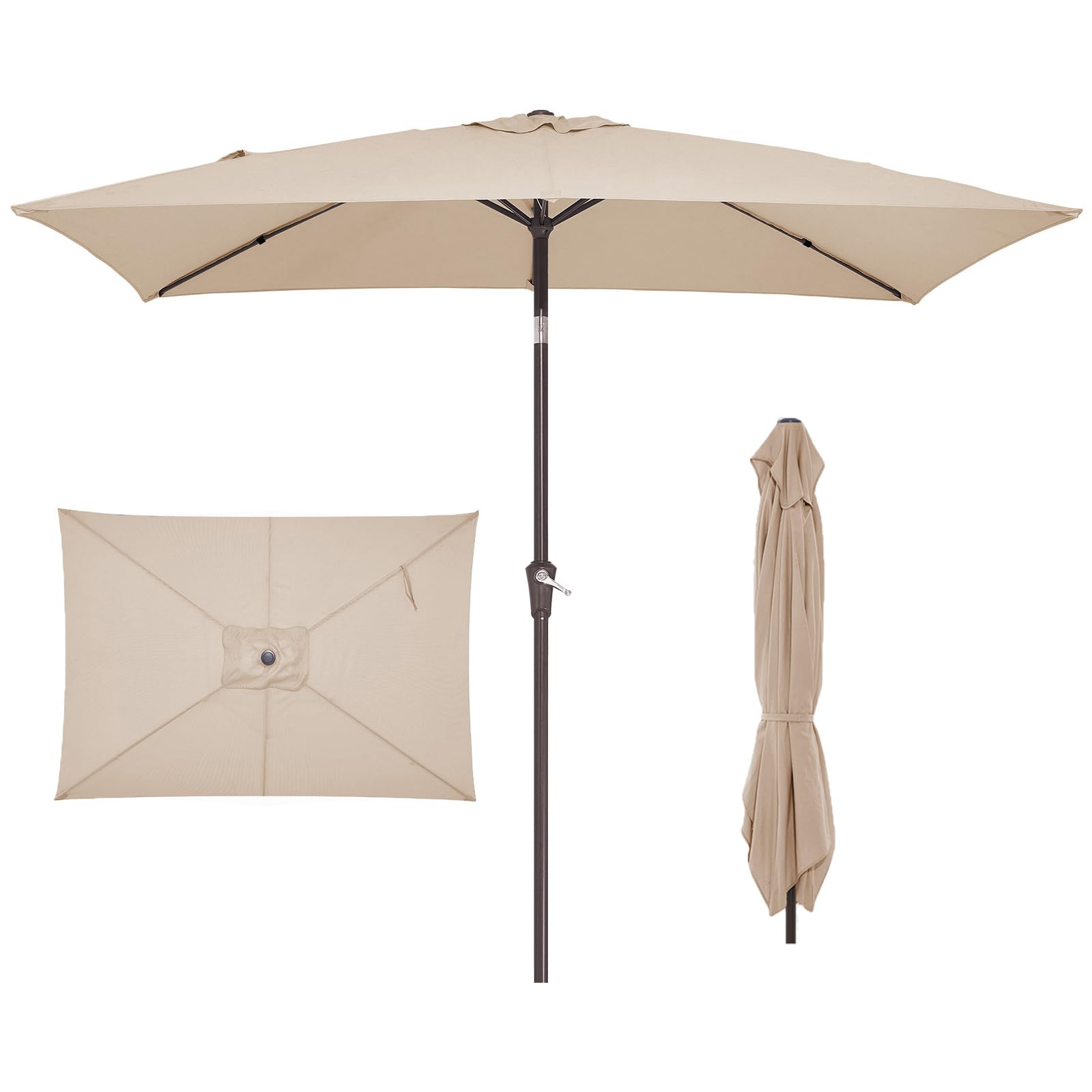 ミネラル6　umbrella様 Amazon.com : JEAREY 6.5x10 ft Rectangular Patio Umbrellas