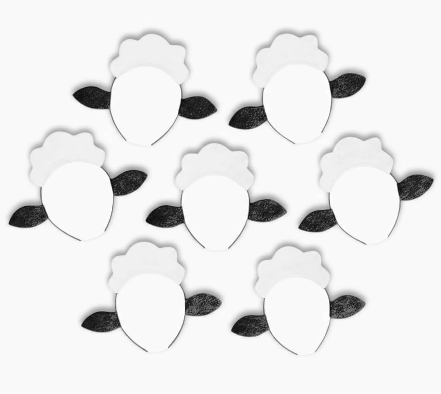 6 Headbands Sheep lamb ears farm barnyard animals Halloween costume men women White and charcoal grey