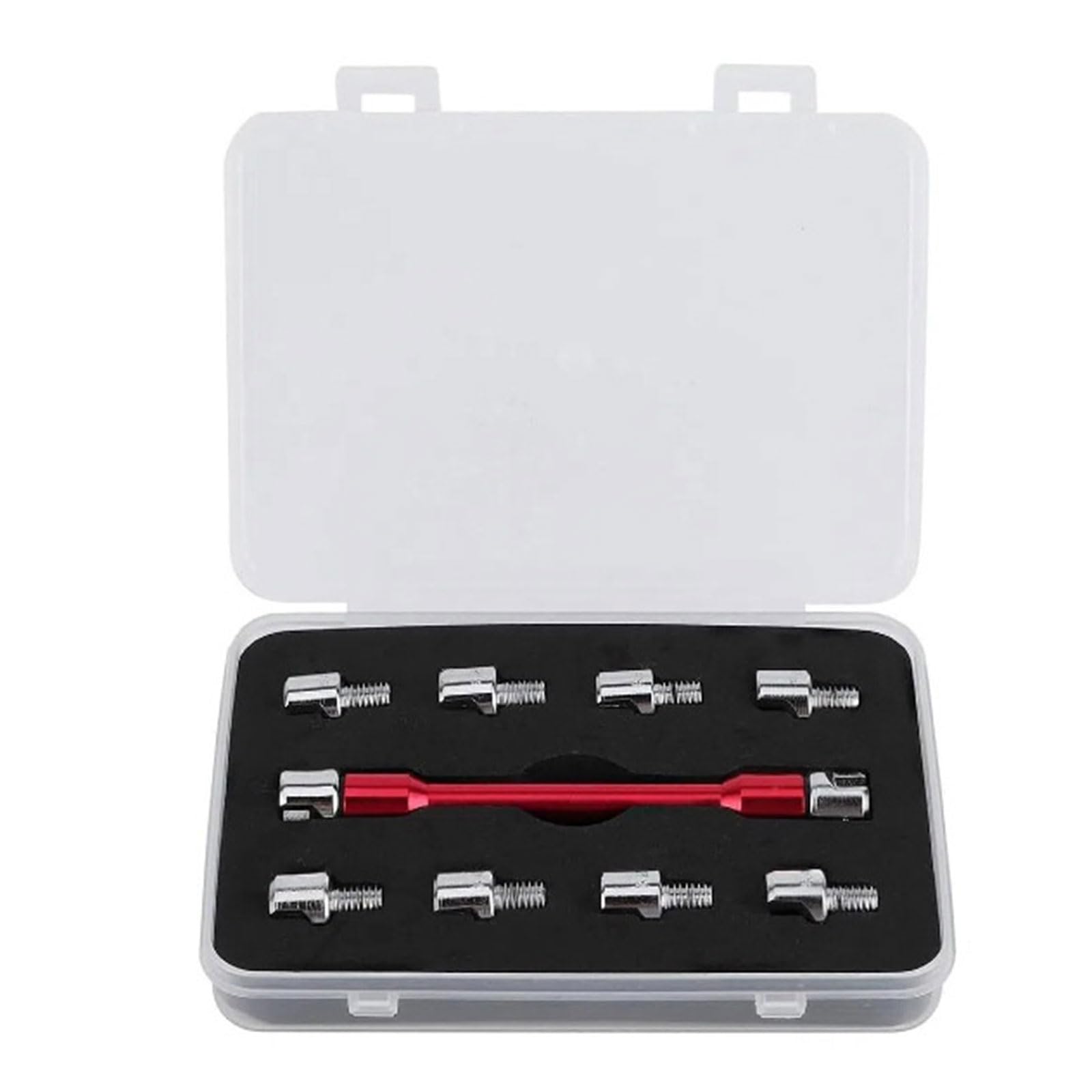 Crffz Red Duty Spoke Wrench Tool For Motorcycles Sizes 5.0-6.8Mm Includes Carry Pouches Spoke Wrench Set