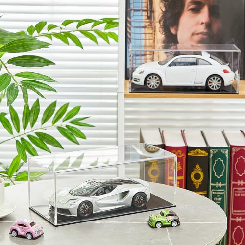 Image of Juexica 4 Pcs 1:24 Clear Acrylic Model Car Display Case