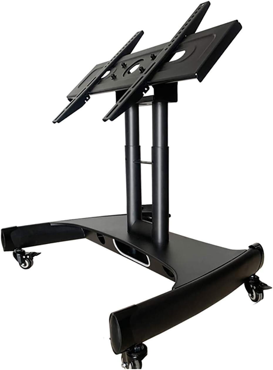TV Stand Mobile TV Cart Tilting and Rolling TV Cart Suitable for 32 to 65 Inch LCD Flat Screen TVs, Rotatable 360 ° and Adjustable Height