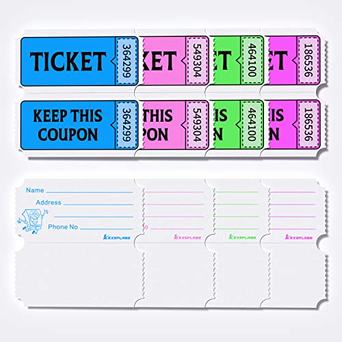 Lkxsplabe Fluorescence Raffle Tickets Double Roll 2000 Tickets Neon Green 50/50 Tickets For Events, Entry, Class Reward, Fundraiser & Prizes #TOP1
