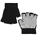 Crown Sporting Goods Fingerless Yoga Gloves with Slip-Free Texturizing Beads, Black