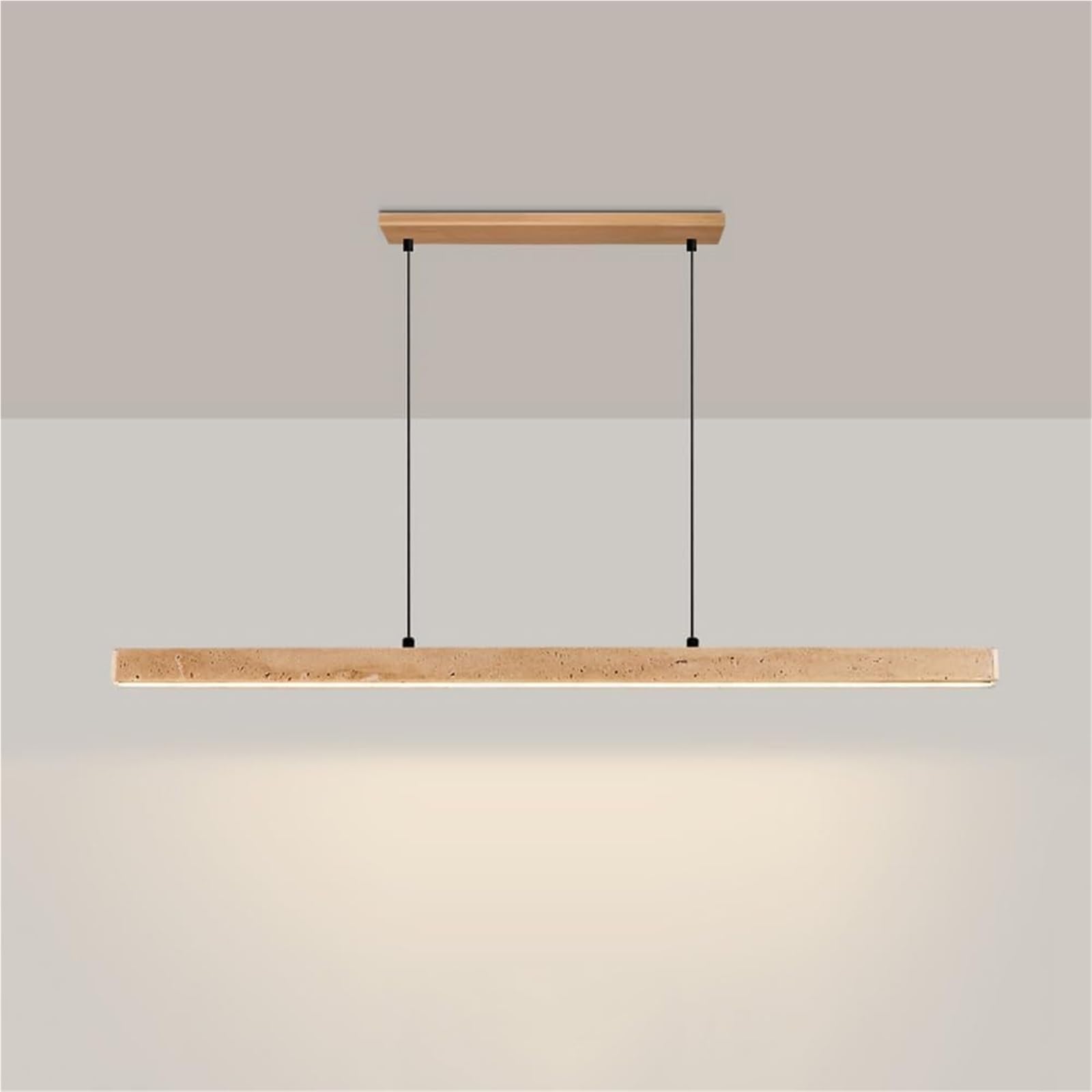 FZQSXAZU Pendant Light Ceiling Shade 36W 22W Dimmable Linear Marble Stone Long Strip Hanging Lamp Modern Farmhouse Chandelier Decorative Lights for Dining Room(120cm)