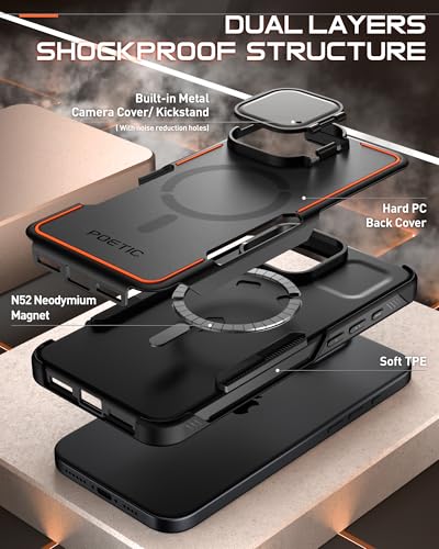 Coque iPhone 16 Pro protection caméra béquille antichoc double couche compatible MagSafe - 3