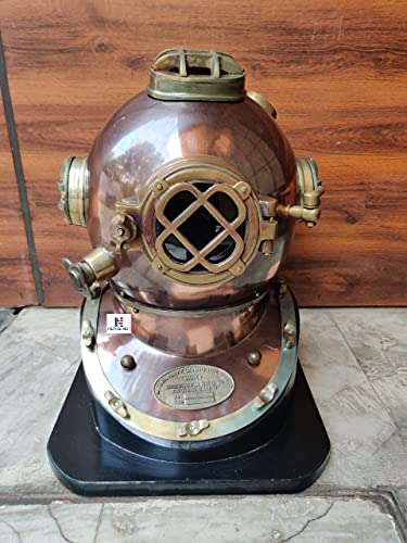 Solid Copper Antique Vintage Diving Divers Helmet