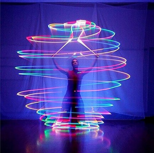 DPWELL LED POI Thrown Balls for Professional Belly Dance Hand Props 1 Pair