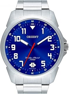 Relogio masculino orient analogico - mbss1154a d2sx - prata/azul