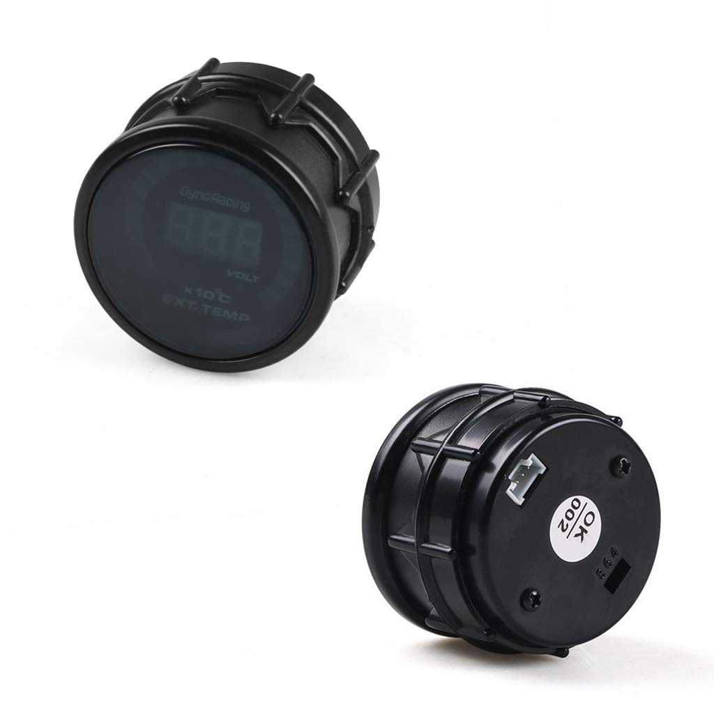 Medidor de temperatura de gas de escape con pantalla LED digital, 52 mm