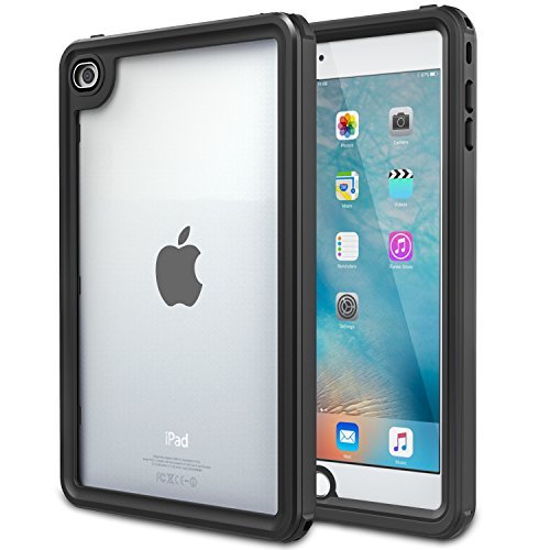 MoKo Case Fit iPad Mini 4, Waterproof Case with Built-in Screen Protector Clear Protective Shock-Absorbing Bumper Dustproof Submersible Full-Body Case Fit iPad Mini 4 7.9