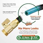 Flexi Hose Jardin extensible amélioré Hose Raccords en laiton massif de 3/4" de résistance supplémentaire - Le Tuyau d'eau flexible sans évier ultime (Noir, 50 FT)