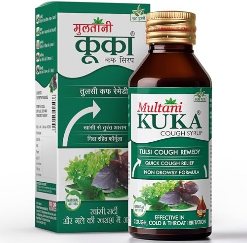 Multani Kuka Cough Syrup 100ml | Get Ayurvedic Relief from Throat Issue, Chest Congestion, All Types Of cough & Cold | Goodness Of Tulsi, Pippali, Satpudina & Other Herbs