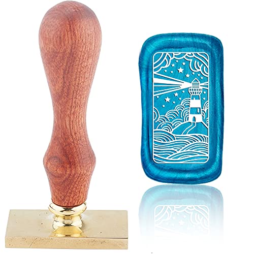 Cachet de cire en forme de phare pour tampon de scrapbooking et enveloppe