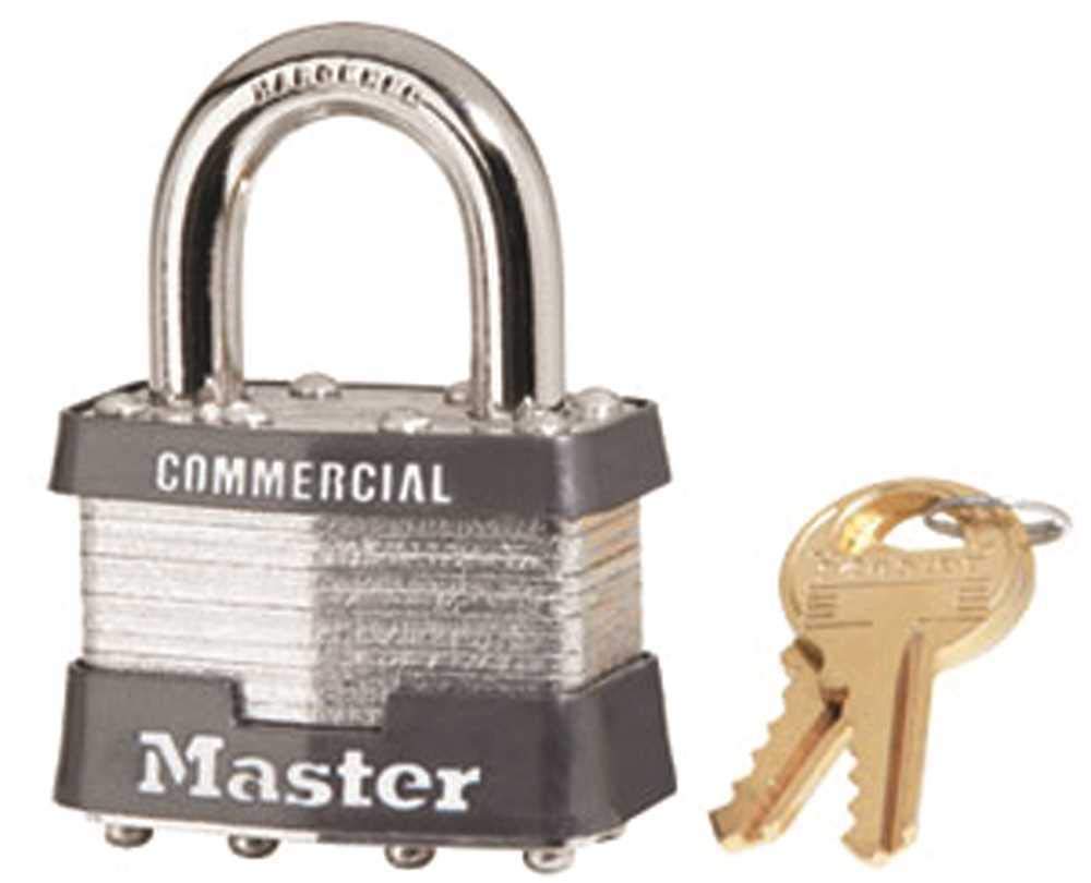 Masterlock 1KA-2126 1-3/4 Inch Wide Laminated Steel Pin Tumbler Padlock, Keyed Alike