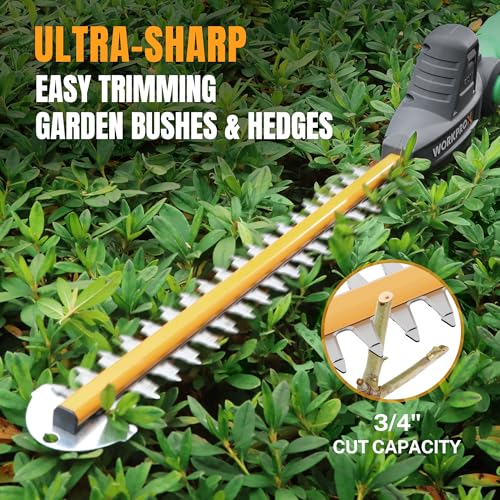 Image of WORKPROX 20V Cordless Pole Hedge Trimmer, 9.2-Feet Reach, 11 Rotating Head Angles, Telescoping Aluminum Pole, Includes 2.0Ah Battery & Charging Cable for Shrubs Trimming