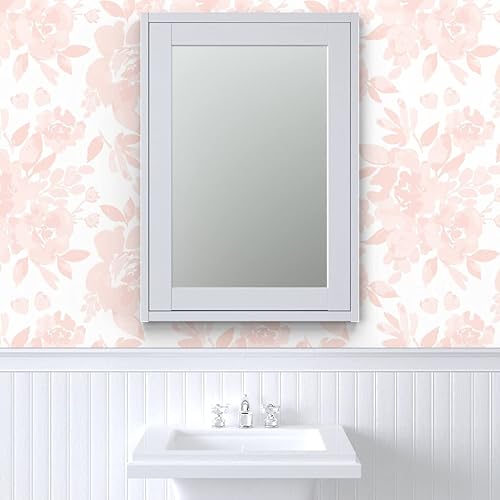 Miniatura 9 de Papel tapiz autoadhesivo de 3 x 2 pies  Peonies Blush Bloom Princess Floral Girls Room Papel tapiz extraíble personalizado Spoonflower