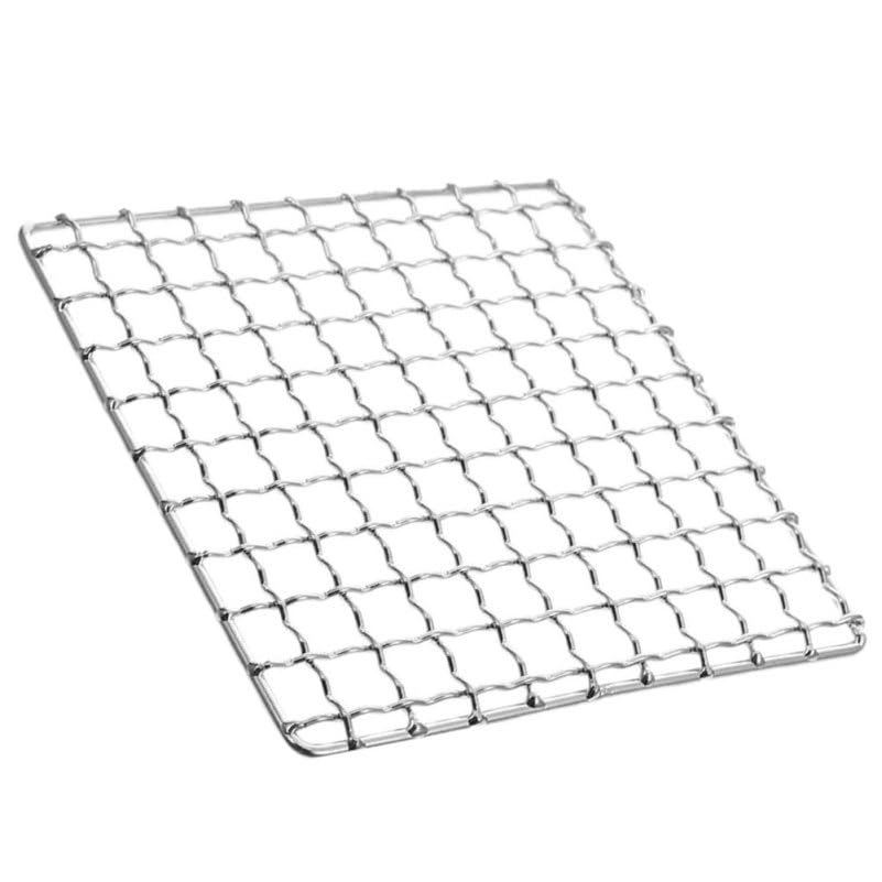 HEMOTON BBQ Grill Mat, Stainless Steel Rectangular Mesh Grate for Burgers, Wings, Vegetables and Seafood, Reusable Cooking Rack for Gas Charcoal Outdoor Use