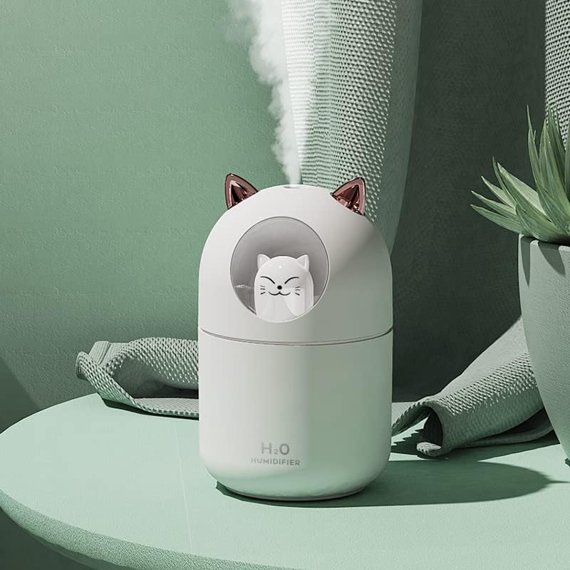 Miniatura 3 de Humidificador pequeño portátil, mini humidificador de niebla fría de 10.1 fl oz con luz nocturna, humidificador personal USB apagado automático,
