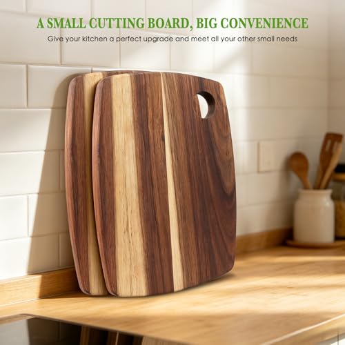 Tabla de cortar pequeña de madera Acacia rectangular miniatura 7