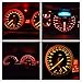 WLJH 6 Pack Super Bright 3030-3SMD T5 Canbus Error Free Red Instrument Cluster Panel Dash Light,Plug and Play