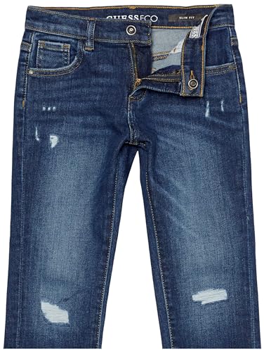 GUESS Jeans Slim Stretch para Meninos, Índigo lavado japonês, 4 Anos