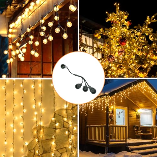 Splitter Connectors for Christmas Lights,Etopgo IP65 Waterproof Two Pin Connectors for Christmas Lights,Icicle,Curtain,Net,G40 Globe Lights - Image 5
