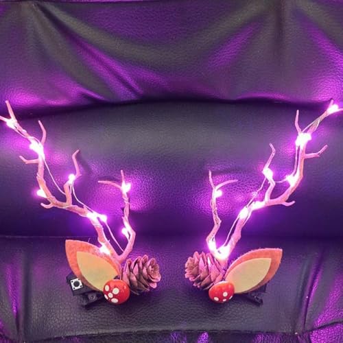 Horquillas LED de Navidad para peinados de fiesta en mujeres y niñas