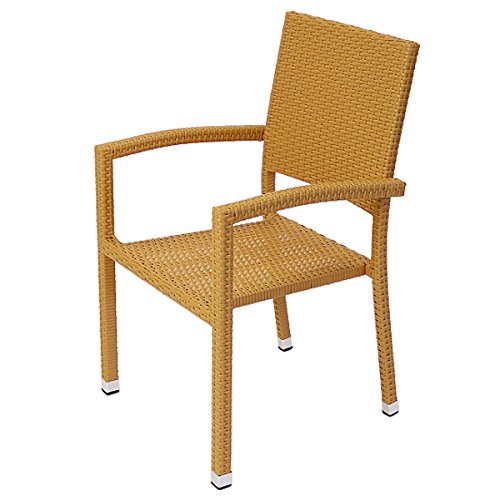 Amazon.co.jp: ガーデンチェア ラタン調 単品 籐 人工ラタン 肘掛け