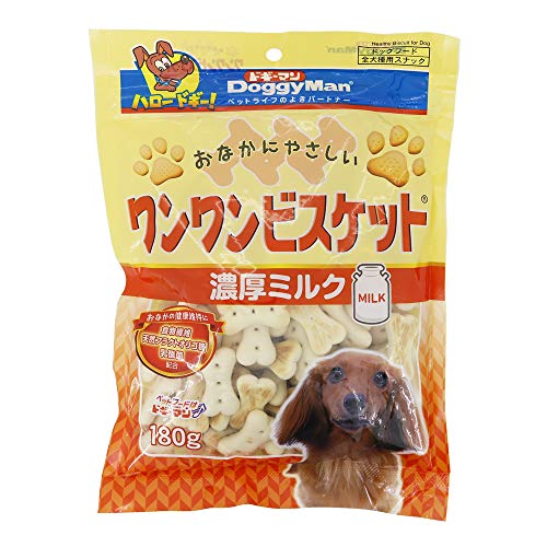 最安値 ドギーマン 犬のおやつ おなかにやさしいワンワンビスケット 濃厚ミルク 180g 全犬種用スナック 乳酸菌 ドッグフードの価格比較