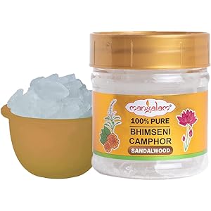 Mangalam Bhimseni Camphor Sandalwood 50 gm Jar – Pack of 1