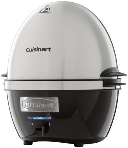 Cuisinart CEC10E Compact electric egg cooker, for omelets, cooked and poached eggs, 600W, Black Steel